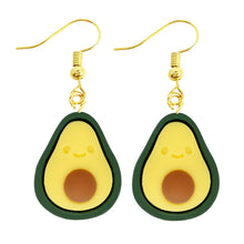 Load image into Gallery viewer, Cute Avocado and other foodie delights earrings