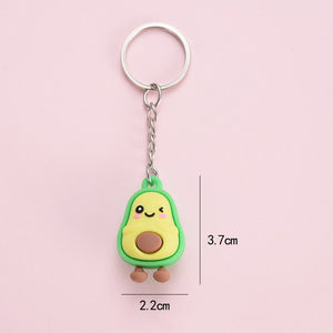 Charming Cartoon Avocado Key-ring Pendant Children Backpack Bag Key