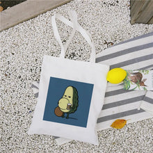 Load image into Gallery viewer, Avocado Cartoon Printed Canvas Shoulder Bag