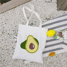 Load image into Gallery viewer, Avocado Cartoon Printed Canvas Shoulder Bag