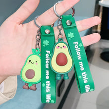 Load image into Gallery viewer, Blushing or Winking Cute Avocado Key Chains