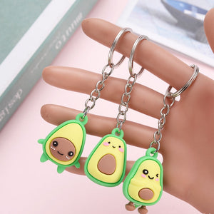 Charming Cartoon Avocado Key-ring Pendant Children Backpack Bag Key