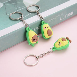 Charming Cartoon Avocado Key-ring Pendant Children Backpack Bag Key