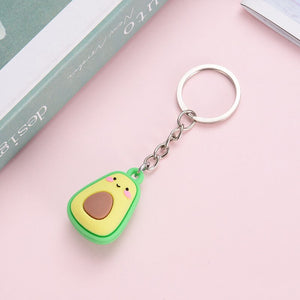 Charming Cartoon Avocado Key-ring Pendant Children Backpack Bag Key