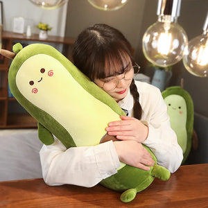 Giant Long Soft Avocado Cute Plush Plushie Cushion Pillow