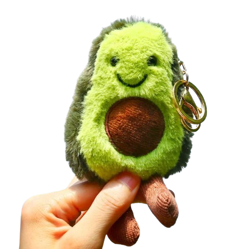 Avocado Plush Toy Key Chain. Avocado Bag Charm.