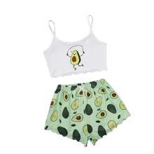 Load image into Gallery viewer, Women&#39;s Avocado Summer Pyjamas PJs