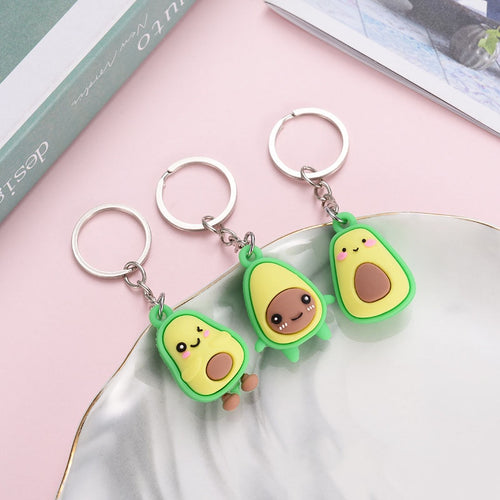 Charming Cartoon Avocado Key-ring Pendant Children Backpack Bag Key