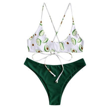 Load image into Gallery viewer, Two Piece Avocado Print Bikini