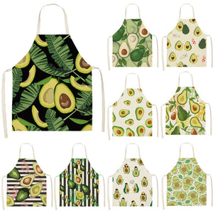 Fun and Tropical Avocado Themed Cotton Apron