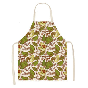 Fun and Tropical Avocado Themed Cotton Apron