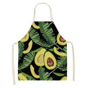 Fun and Tropical Avocado Themed Cotton Apron