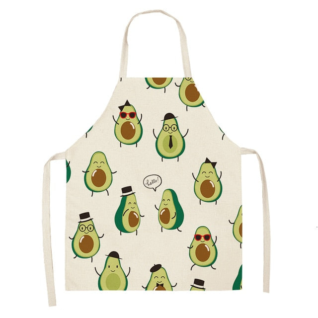 Fun and Tropical Avocado Themed Cotton Apron