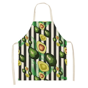 Fun and Tropical Avocado Themed Cotton Apron