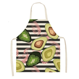 Fun and Tropical Avocado Themed Cotton Apron