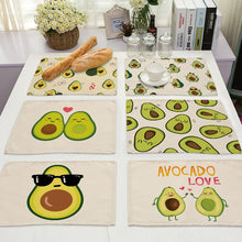 Load image into Gallery viewer, Avocado Cotton Placemats